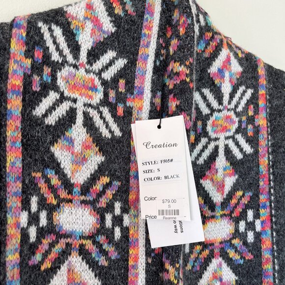 Beautiful & Unique New Long Sweater with Fringe - NWT - Picture 4 of 4